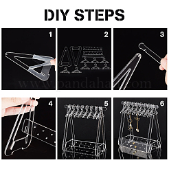 Coat Hanger Removable Acrylic Earring Displays&nbsp;EDIS-WH0012-08