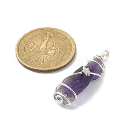 Natural Amethyst Pendants&nbsp;PALLOY-JF02086-03