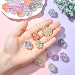 30Pcs UV Plating Transparent Acrylic Beads&nbsp;PACR-YW0001-56