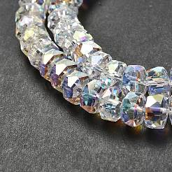 Transparent Electroplate Glass Beads Strands&nbsp;EGLA-K071-04A