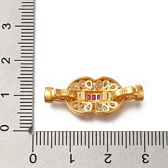 925 Sterling Silver Micro Pave Cubic Zirconia Fold Over Clasps&nbsp;STER-M018-06G