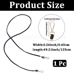 1Pc Black PU Leather Bag Straps&nbsp;PURS-CL0001-15B