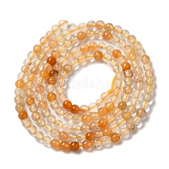Natural Yellow Hematoid Quartz/Golden Healer Quartz Beads Strands&nbsp;G-B090-A09-02