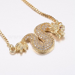 Adjustable Brass Micro Pave Cubic Zirconia Bolo Bracelets&nbsp;BJEW-F302-02G