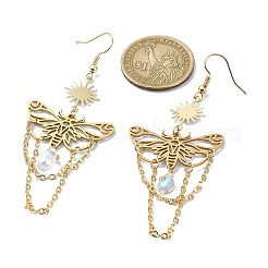 201 Stainless Steel Butterfly Dangle Earrings&nbsp;EJEW-TA00367-01
