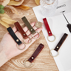 6Pcs 6 Colors Leather Keychain&nbsp;KEYC-OC0001-46