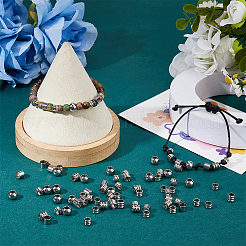80Pcs 5 Styles 201 & 304 Stainless Steel European Beads&nbsp;STAS-DC0016-74