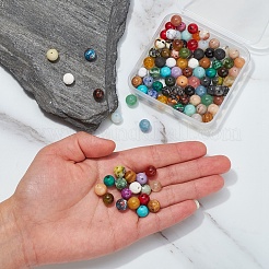 100Pcs Natural & Synthetic Gemstone Beads&nbsp;G-YW0001-11