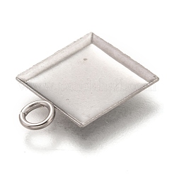 Non-Tarnish 304 Stainless Steel Pendant Cabochon Settings&nbsp;STAS-I176-07P
