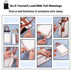 DIY Rectangle PU Leather Knitting Crochet Bags&nbsp;GN-TAC0003-08C