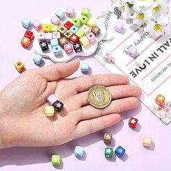 Baking Paint Opaque Enamel Acrylic Beads&nbsp;OACR-CJC0010-25