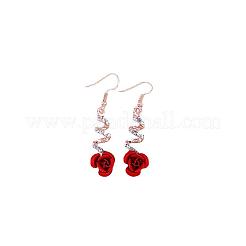 Alloy Rhinestone Plastic Dangle Earrings&nbsp;FS-WGD28C7-01