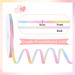 Polyester Grosgrain Ribbon&nbsp;OCOR-WH0105-090A