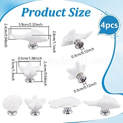 4 Bags 4 Styles Porcelain Drawer Knobs&nbsp;FIND-WR0012-93A