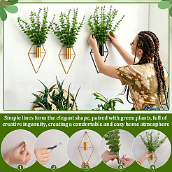 8Pcs 2 Styles Rhombus Iron Wall-mounted Vase&nbsp;AJEW-DR0002-97