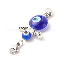 Wings & Heart Tibetan Style Alloy Pendant Decorates&nbsp;HJEW-JM00608