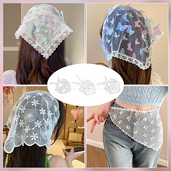 3Pcs 3 Colors Polyester Triangle Headscarf&nbsp;AJEW-CY0001-69