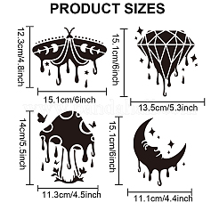 1Pc Melting Theme PET Hollow Out Drawing Painting Stencils&nbsp;DIY-MA0003-95A-04
