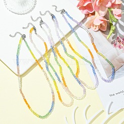 Glass Round Beaded Necklace&nbsp;NJEW-JN04318