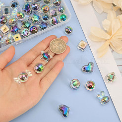 60Pcs 10 Styles Acrylic Beads&nbsp;MACR-CA0001-39