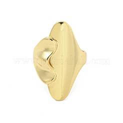 Rack Plated Brass Heart & Oval Open Cuff Ring for Women&nbsp;RJEW-Z039-11G