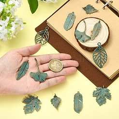 12Pcs 6 Styles Tibetan Style Alloy Pendants&nbsp;FIND-YW0011-52