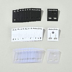 180Pcs 3 Styles Rectangle Plastic Earring Display Cards&nbsp;EDIS-FS0001-01D