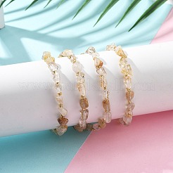Natural Rutilated Quartz Chips Bracelets for Women&nbsp;BJEW-H623-01S-01