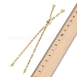 Adjustable 304 Stainless Steel Paperclip Chain Slider Bracelet Making&nbsp;AJEW-JB01623-02
