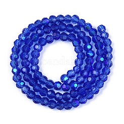 Electroplate Transparent Glass Beads Strands&nbsp;EGLA-A035-T4mm-L21
