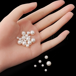 300Pcs 6 Sizes ABS Plastic Imitation Pearl Round Beads&nbsp;MACR-YW0002-67