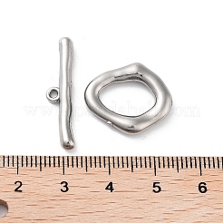 Non-Tarnish 304 Stainless Steel Toggle Clasps&nbsp;STAS-A092-04A-P