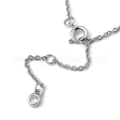 Brass Micro Pave Clear Cubic Zirconia Charms Bracelets&nbsp;BJEW-JB05400-01