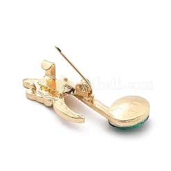 Musical Note Rhinestone Brooch Pins&nbsp;LS-JEWB-A031-02G-02