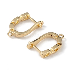 Brass Hollow Out Rectangle Hoop Earring Findings&nbsp;ZIRC-L097-058G