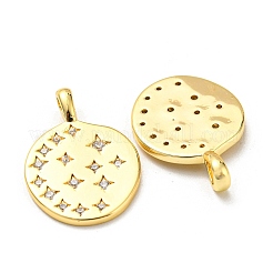 Brass Micro Pave Cubic Zirconia Pendants&nbsp;KK-Q809-06G