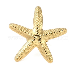 Starfish 304 Stainless Steel Adjustable Rings for Women&nbsp;RJEW-P125-02G