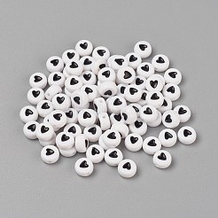 Acrylic Enamel Beads&nbsp;OACR-WH0003-04A