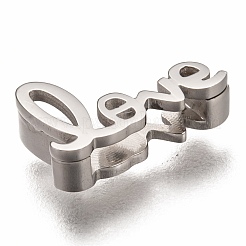 Non-Tarnish 304 Stainless Steel Slide Charms&nbsp;STAS-P270-11P