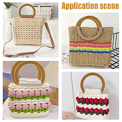 Resin Imitation Rattan Bag Handles&nbsp;LS-FIND-WH0127-68