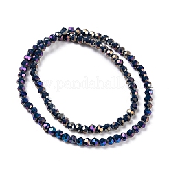 Faceted(32 Facets) Round Full Rainbow Plated Electroplate Glass Beads Strands&nbsp;EGLA-J130-FR15