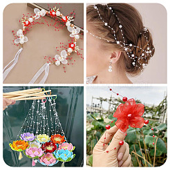 Acrylic Round Beaded Link Chains&nbsp;DIY-MB0007-001B