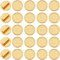 48Pcs Alloy Slide Charms Cabochon Settings&nbsp;FIND-SC0016-55B-G