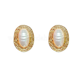 Alloy & Plastic Pearl Stud Earrings&nbsp;WGEF248-01