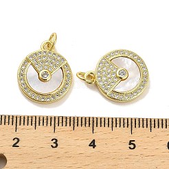 Brass Micro Pave Clear Cubic Zirconia Pendants&nbsp;KK-K365-02D-G