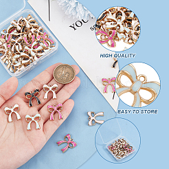 50Pcs 5 Colors Rack Plating Alloy Enamel Pendants&nbsp;ENAM-HY0001-44