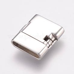 Tarnish Resistant 304 Stainless Steel Fold Over Clasps&nbsp;STAS-L189-34P
