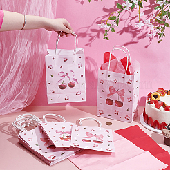 12Pcs Cherry Pattern Paper Gift Tote Bags&nbsp;CARB-UN0001-02