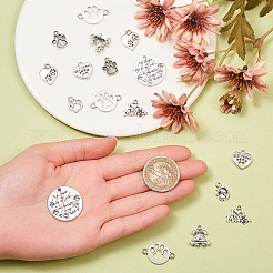 100Pcs 10 Styles Tibetan Style Alloy Puppy Pendants&nbsp;TIBEP-CJ0001-46