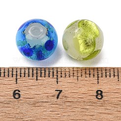Handmade Foil Glass Beads&nbsp;LAMP-K048-05B